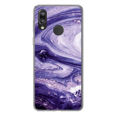 Produktbild von MuchoWow® Handyhülle Schutzhülle Hülle für Huawei P20 Lite (2020) Marmor - Naturstein - Glitzer Silikon Softcase Handy Hülle - Kartenhalter