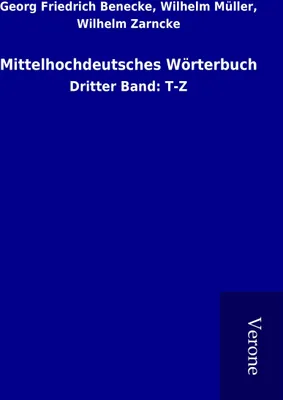 Produktbild von Mittelhochdeutsches Wörterbuch