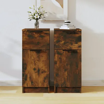 Obrázok produktu pre vidaXL Príborníky 2 ks. Údený dub 30x30x70 cm odvodený výrobok z dreva