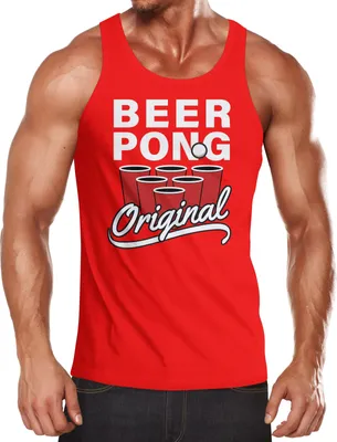 Produktbild von Herren Tanktop Beer Pong Original Bier 2 Moonworks®  XXL