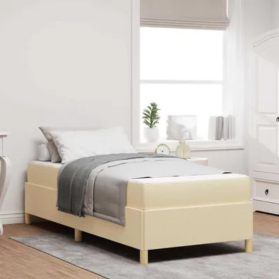 Obrázok produktu pre Maison Exclusive – Rám postele, krémová farba, 90 x 190 cm, látka