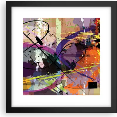 Produktbild von Gerahmtes Poster - Schwarzer Rahmen - Abstraktion modern - 30x30 cm - Wand Bild - Wanddeko - Wandbilder - Kunstposter - Wandposter - Bilderrahmen - Bilder - Kunstdruck - Wandbild - P2BAC30x30-3895