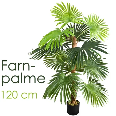 Obrázok produktu pre Umelá palma, palmový list, umelý papradník, umelá rastlina, výška 120 cm, značka Decovego