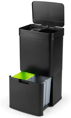 Produktbild von FANTASK 72L elektrischer Mülleimer 4 Fächer, Mülltrennsysteme mit Sensor 2 x 11L