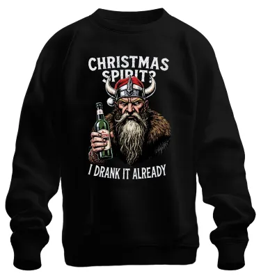 Zdjęcie produktu dla Świąteczny klimat. Już go poczułem. Bluza z kapturem "Wikinger Bier", czarna, rozmiar S