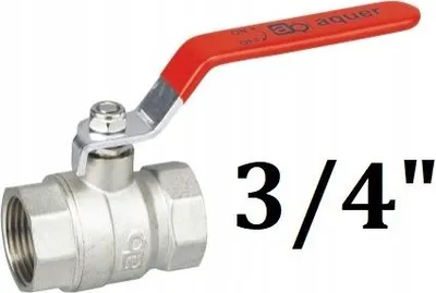 Immagine prodotto di Maniglia per valvola a sfera WW con GLAND AQUER da 3/4 di pollice