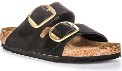 Produktbild von Birkenstock Arizona Big Buckle Damen Nubukleder Sandalen in Schwarz – 5.5 UK - 39 EU - 8/8.5 US / Black