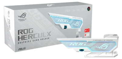 Imagen del producto de Soporte para tarjeta gráfica ASUS ROG XH01, modelo 90DA0023-B09000, color blanco