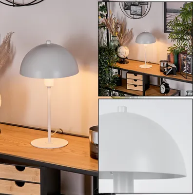 Produktbild von Roccadaspide moderne Nachttischlampe aus Metall in Weiß