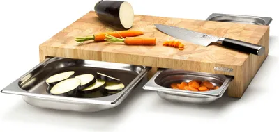 Produktbild von Continenta 4028, Rechteckig, Holz, Edelstahl, Holz, Obst & Gemüse, 3 Schublade(n), Edelstahl