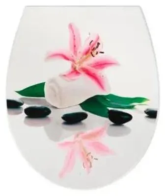 Immagine prodotto di Copertura per WC Wellwater Loki Flower, chiusura ammortizzata, termoplastica, bianca, codice prodotto 956486