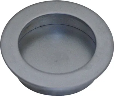 Produktbild von Chrom matte Einlassmuschel Rund ø 40mm aus Metall Schiebetürmuschel Muschelgriff