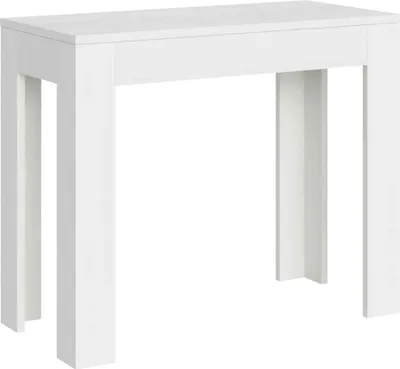 Zdjęcie produktu dla ITYHOME - Konsola rozkładana 90x42/198 cm Bora Small frassino biała