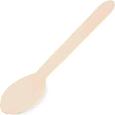 Produktbild von 5000 Holz-Kaffeelöffel 140 mm braun gewachst – Eislöffel & Dessertlöffel