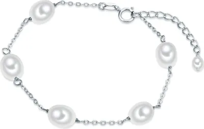Produktbild von Valero Pearls Perlen-Armband Sterling Silber Süßwasser-Zuchtperle 17,0 cm Basislänge + 3,0 cm Verlängerung 50100072