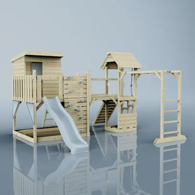 Produktbild von OutdoorToys Spielturm Joost aus Holz in Blau
