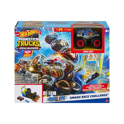 Produktbild von Hot Wheels Monster Trucks Arena World: Entry Challenge - Race Ace's Tire Smash Race