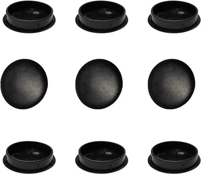 15 Stück Lochstopfen 28 mm schwarz Kunststoff Möbel Abdeckung