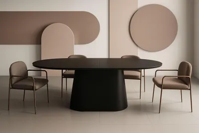 Produktbild von Design Esstisch Tisch Cremona ausziehbar 160 bis 206 cm oval Esszimmer Pastellkollektion