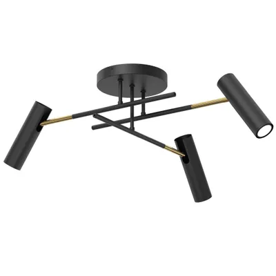 Immagine prodotto di Axion nero-oro lampada da soffitto minimalista 3xGU10 8W Luminex