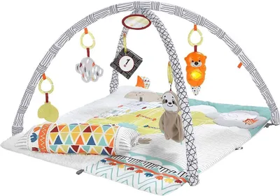 Produktbild von Mattel HBB74 - Fisher-Price - 5 Sinne - Krabbeldecke, kuschlige Spieldecke