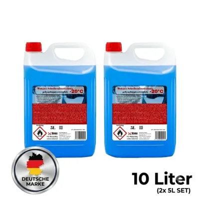 Produktbild von 10 L Scheibenfrostschutz -20°C Scheibenwischwasser gebrauchsfertig (2 x 5 Liter Kanister)