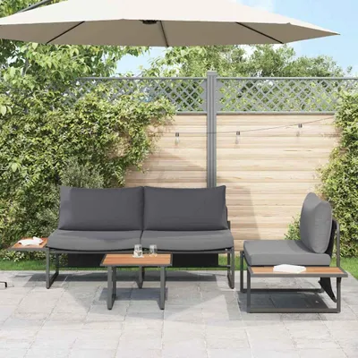 Produktbild von Maison Exclusive - Garten Essgruppe 3 stk. Anthrazit Stahl