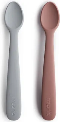 Produktbild von Silikonlöffel „Stone & Cloud Mauve“ von Mushie