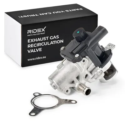 Produktbild von RIDEX 1145E0221 AGR-Ventil mit Dichtung für NISSAN Qashqai / Qashqai +2 I (J10, NJ10) Abgasrückführungsventil