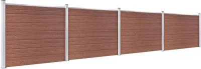 Produktbild von vidaXL Zaunelement Set WPC 699x146 cm Braun