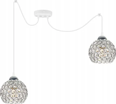 Obrázok produktu pre Závesné svietidlo Crystal Spider - závesné svietidlo v tvare pavúka - stropné svietidlo - pavúčia lampa s 3 hlavami - závesné svietidlo z kovu a skla - E27 - chróm