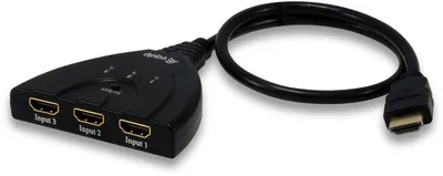Produktbild von Equip 3x1 HDMI Switch, 1920 x 1080 Pixel, Full HD, Schwarz