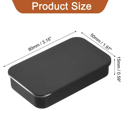 Produktbild von Metalldosen mit Deckel, 2 Stk. Kleine Blechdose 80*50*15mm Metalldose fš¹r Sš¹?igkeiten und kleinen Gegenst?nden - Schwarz