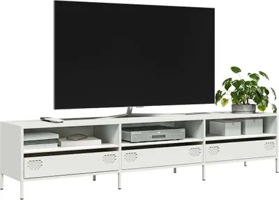 Produktbild von "Rabatt" TV-Schrank - Fernsehschrank - TV-Lowboard - Weiß 202x39x43,5 cm Kaltgewalzter Stahl - TV-Schränke CC23767
