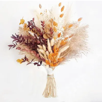 Produktbild von Getrocknetes Pampasgras 64 Stück 43cm Boho Natürliche Trockenblumen Strauß Deko