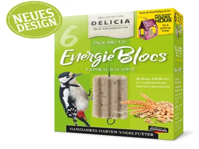 Immagine prodotto di Mangiatoie per uccelli DELICIA Pick-Me-Up "EnergyBlocs", 6 pezzi