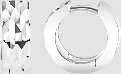 Produktbild von 925/- Echt Silber Klapp-Creolen "Felira", 925/rhodiniert