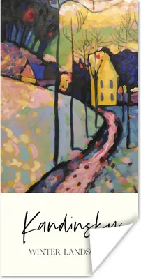 Produktbild von MuchoWow® Poster Winterlandschaft - Wassily Kandinsky 20x40 cm - Plakat - Foto