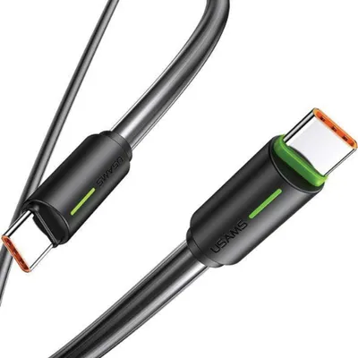 Image de Usams Kabel Usb-C/Usb-C 1M Sj73460W Czarny/Black Yu Series Sj734Usb01 (Us-Sj734)