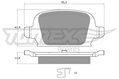 Produktbild von TOMEX brakes Bremsbeläge Satz Hinten Bremsklötze für OPEL Corsa C Schrägheck (X01) TX 16-06
