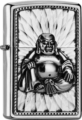 Zdjęcie produktu dla Zapalniczka Zippo z motywem Buddy i 108 koralikami, wytrzymała i odporna na wiatr, elegancki prezent. Model: 2002068