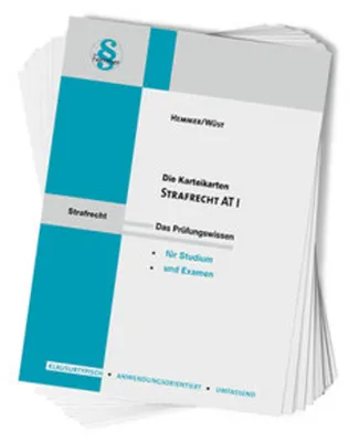 Produktbild von Karteikarten Strafrecht AT I