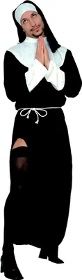 Produktbild von Männliche Nonne Kostüm Männerballett schwarz-weiss