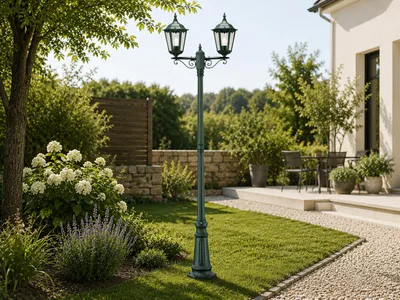 Produktbild von Konstsmide Firenze Standleuchte grün lackiertes Aluminium, klares Glas 7234-600