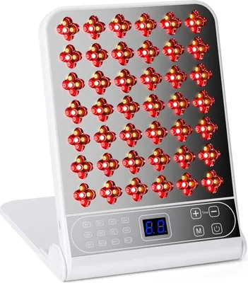 Produktbild von Infrarot-Rotlicht-Lampe 210 LEDs, 4 Wellenlängen, 12 Modi, Timer, kabellos, tragbar, für Gesicht & Körper, keine Hitze