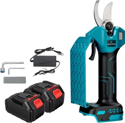 Obrázok produktu pre Elektrické nožnice Drillpro 21V 800W, priemer strihu 35 mm, akumulátorové, zástrčka EÚ, profesionálne záhradné nožnice s 2x akumulátorom