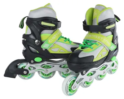 Productafbeelding van Inline skates, groen en zwart, verstelbaar, maat 29-32, kinder skates