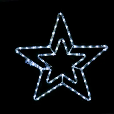 Immagine prodotto di ACA Decorazione luminosa per esterno a forma di stella di Natale, 72 LED, tubo flessibile da 3 m, luce bianca fredda, con effetti, IP44, 55 cm, cavo di alimentazione da 1,5 m X087222316