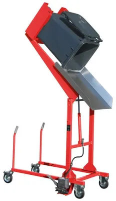Produktbild von Bauer Mülltonnen-Kippstation MKS-F mit Fußpumpe, lackiert, Feuerrot