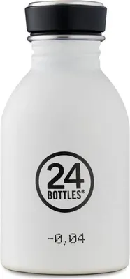 Produktbild von 24Bottles Trinkflasche Urban 250ml Stone Ic, 500 ml, Tägliche Nutzung, Weiß, Edelstahl, Schwarz, 137 mm